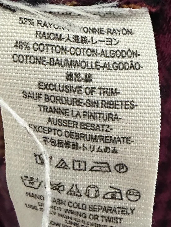 Free People Come on Over Oversized Plaid Button Down Flannel Womens Size Medium - Picture 6 of 9